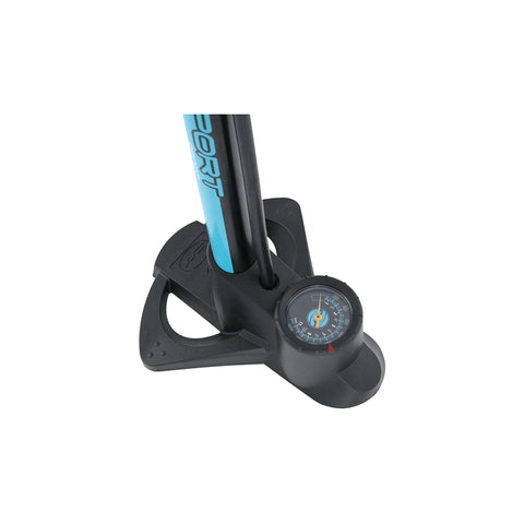 Standpumpe Contec Air Support Sport, Twin-Kopf, schwarz / neoblue