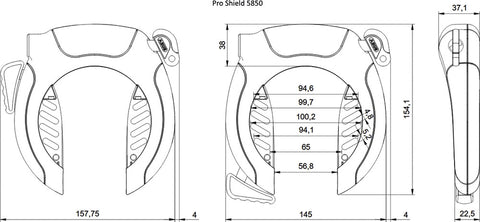 Rahmenschloss Abus "Pro Shield 5850 NR"