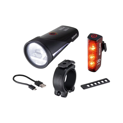 SIGMA AURA 100 USB / BLAZE LINK Lichtset mit Schraubhalterung für Offroad-Einsatz