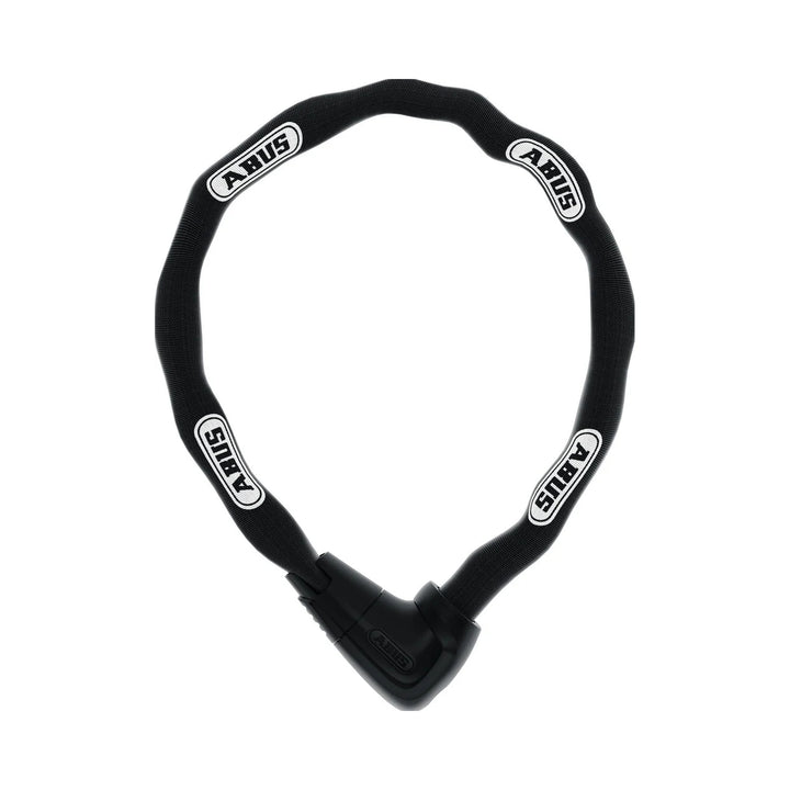Kettenschloss ABUS Steel-O-Chain XPlus 9808K/110 in Schwarz, zur Schlaufe gelegt