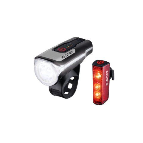 Akku-Beleuchtungsset SIGMA Aura 80 & Blaze USB, schwarz