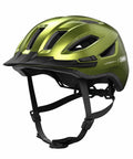 Helm ABUS Urban-I 4.0 pepper green, schräg von vorn mit Schirm