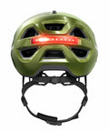 Helm ABUS Urban-I 4.0 pepper green, Rückansicht mit magnetischem Lichtstreifen