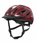 Helm ABUS Urban-I 4.0 chestnut red, schräg von vorn mit Schirm