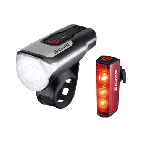 Akku-Beleuchtungsset SIGMA Aura 80 & Blaze USB, schwarz