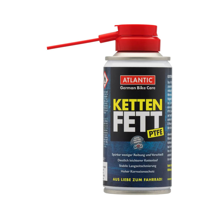 150-ml-Spraydose Atlantic Kettenfett mit PTFE, rotem Sprühkopf und Schnorchel
