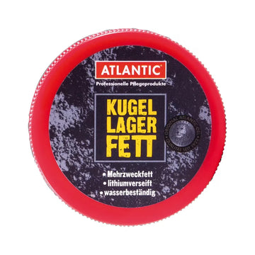 Rote 40-g-Dose Atlantic Kugellagerfett, Deckelansicht von oben