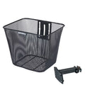 BASIL Bilbao FM Vorderradkorb in Schwarz mit beiliegendem Fixed-Mounted-Lenkerhalter