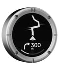 BEELINE Moto II Silber mit Aluminiumgehäuse, schräg von vorn mit Navigationsanzeige