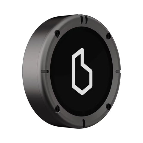 BEELINE Moto II Gunmetal mit Aluminiumgehäuse, schräg von hinten mit Beeline-Logo