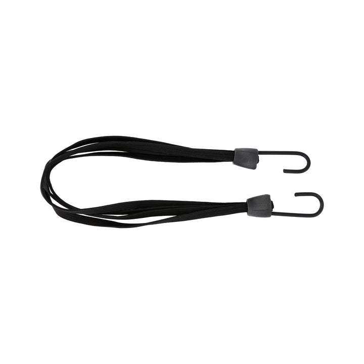 Schwarzer flacher Gummispanner Bike Tec & More mit vier Strängen, 650 mm lang, mit zwei Metallhaken