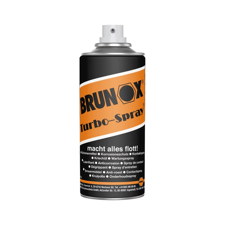 Schwarz-orange 100-ml-Spraydose Brunox Turbo-Spray Kriechöl