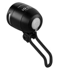 Scheinwerfer-LED B&M Lumotec IQ-XS T senso plus in Schwarz, Gehäuse mit Sensor und Edelstahl-Halter