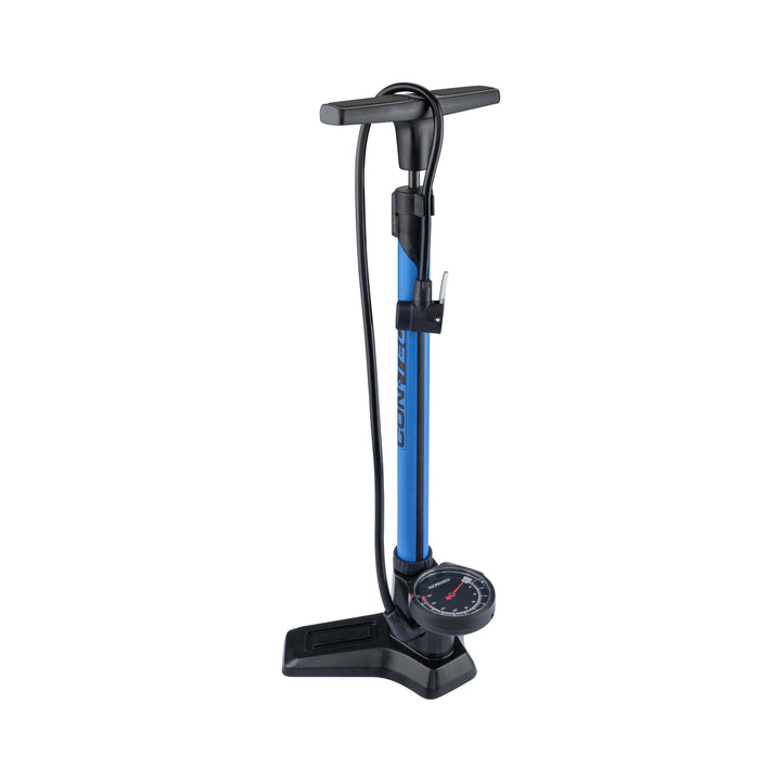 CONTEC Standpumpe Air Support Twist in schwarz und riviera blue, Gesamtansicht