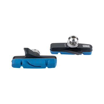 Bremsschuhe CONTEC R-STOP Plus, schwarz/blau, Produktfoto vor weißem Hintergrund