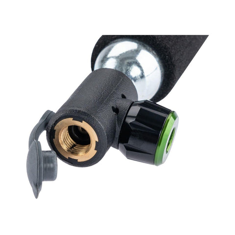 Ventilanschluss und Dosierrad der CO2-Kartuschenpumpe CONTEC Inflator Micro