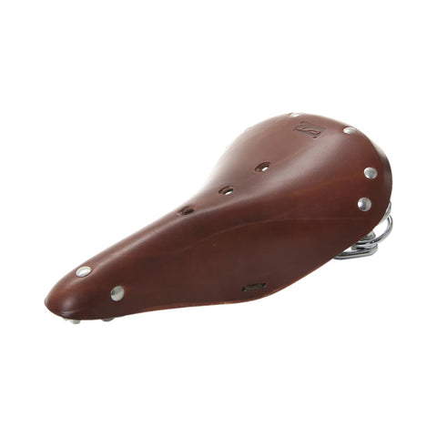 Fahrradsattel CONTEC Classic Exclusiv Trekking, Leder gravy, Seitenansicht mit Federn