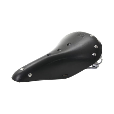Fahrradsattel CONTEC Classic Exclusiv Trekking, Leder coffee, Seitenansicht mit Federn