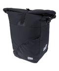 CONTEC Einzeltasche Transit Waterproof in Schwarz, Vorderansicht mit geschlossenem Rollverschluss