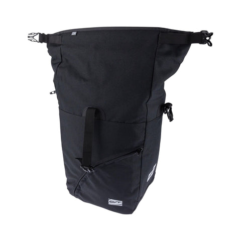 CONTEC Einzeltasche Transit Waterproof, Seitenansicht mit Aussenfach und Kompressionsriemen