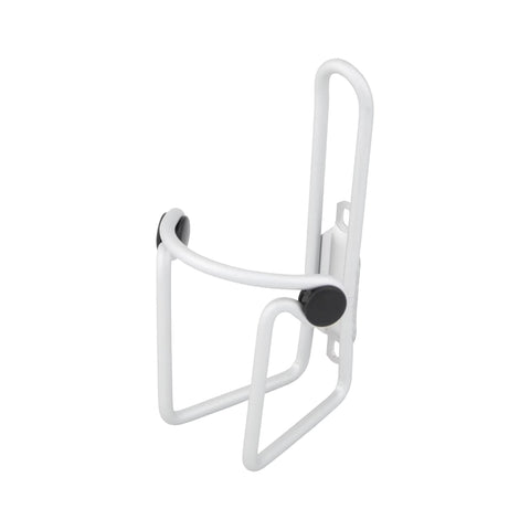 Fahrrad-Flaschenhalter CONTEC Classic aus Aluminium in Silber, seitlich stehend
