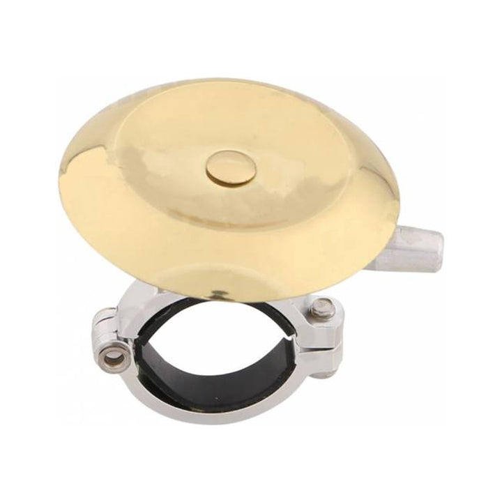 Fahrradglocke CONTEC Classic Bing aus Messing in Gold, 47 mm Durchmesser, mit Klemmschelle für 22,2 mm Lenker