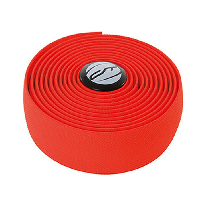 CONTEC Lenkerband DMND 2K in Rot, aufgerollt mit Lenkerstopfen