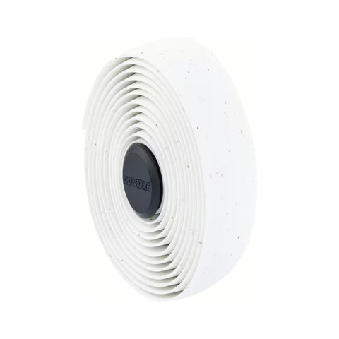 CONTEC Lenkerband Prestige.Cork in Weiß, aufgerollt mit Lenkerstopfen