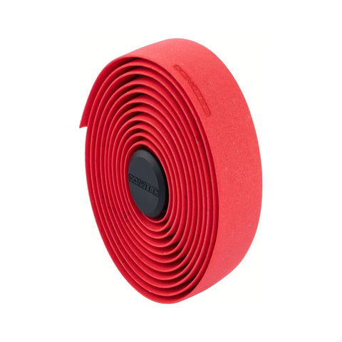 CONTEC Lenkerband Prestige.Cork in Rot, aufgerollt mit Lenkerstopfen