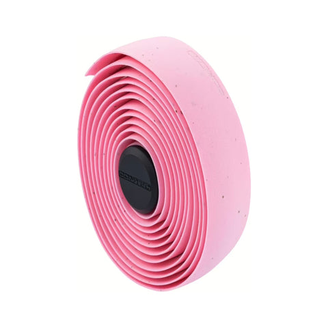 CONTEC Lenkerband Prestige.Cork in Rosa, aufgerollt mit Lenkerstopfen
