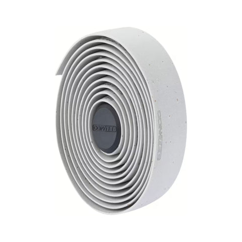CONTEC Lenkerband Prestige.Cork in Grau, aufgerollt mit Lenkerstopfen