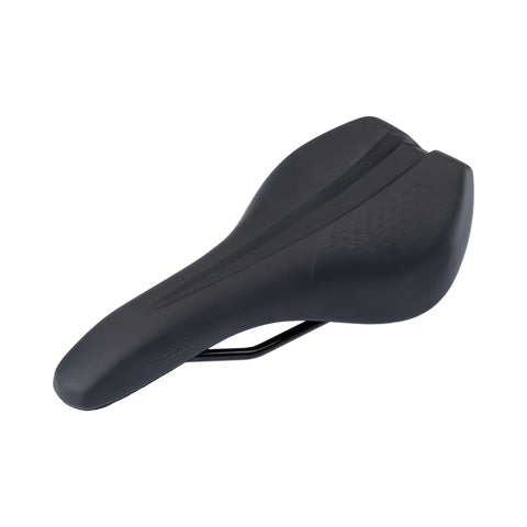 Fahrradsattel CONTEC Logic, Unisex, schwarz, schmale Ausführung von der Seite