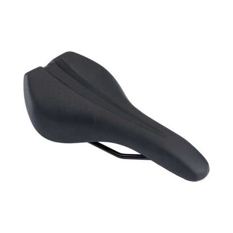 Fahrradsattel CONTEC Logic, Unisex, schwarz, schmale Ausführung von der Seite