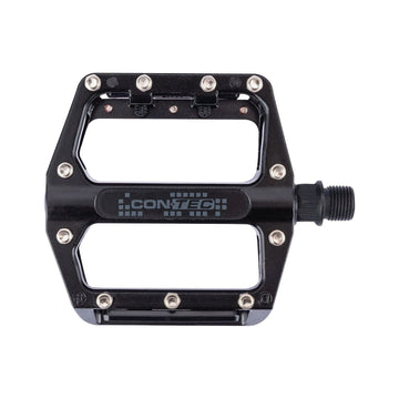 CONTEC Pedal 2Black in Schwarz, Aluminium-Plattformpedal mit austauschbaren Pins
