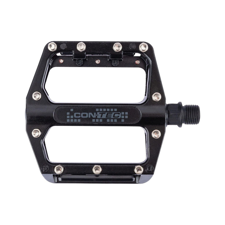 CONTEC Pedal 2Black in Schwarz, Aluminium-Plattformpedal mit austauschbaren Pins