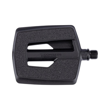 CONTEC Pedal Quick Deluxe + in Schwarz, flaches Nylon-Plattformpedal mit Griptape auf der Trittfläche