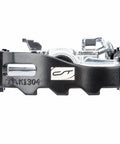 CONTEC Sprint Pedal, flache Seitenansicht des Aluminiumkäfigs in Schwarz und Silber
