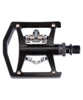 CONTEC Systempedal SPADE in Schwarz, einseitiges SPD-Klickpedal mit offenem Aluminiumkäfig und verchromter Bindung