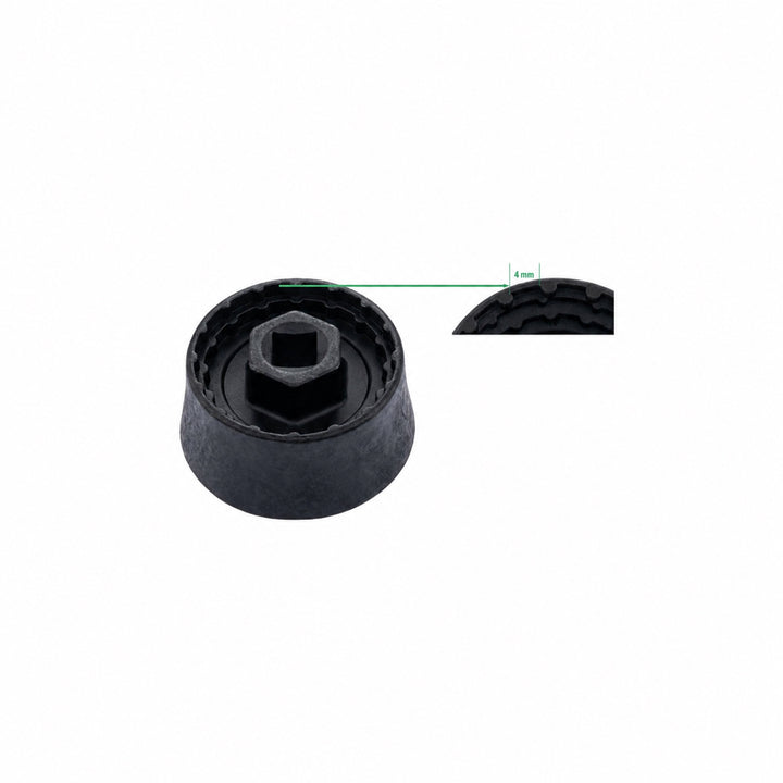 Innenlagerabzieher CONTEC TFP-450, schwarze Stahlnuss mit Verzahnung für Außenlager