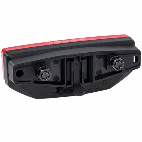 CONTEC TL-348 USB Akku-Rücklicht, Rückseite und Befestigung