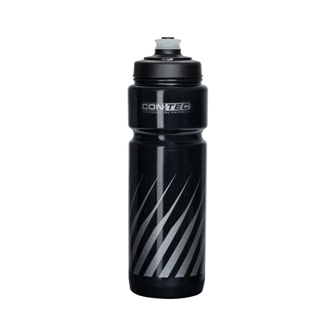 Fahrrad-Trinkflasche CONTEC Rivers Evo Spikes 750 ml in Schwarz mit grauem Streifendekor