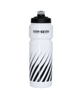 Fahrrad-Trinkflasche CONTEC Rivers Evo Spikes 750 ml in Weiß mit schwarzem Streifendekor