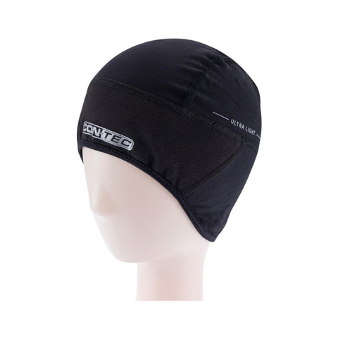 Helm-Unterziehmütze CONTEC Red Line Head Buffer DLX auf einer Kopfform, Ohren sind mit abgedeckt