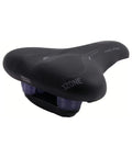 Fahrradsattel CONTEC Volare City EL, Unisex, schwarz, Dreiviertelansicht mit Elastomer-Dämpfung