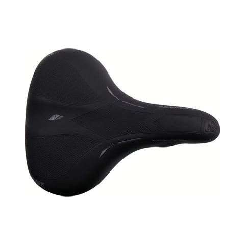 Fahrradsattel CONTEC Volare City EL, Unisex, schwarz, Draufsicht auf die Sitzfläche