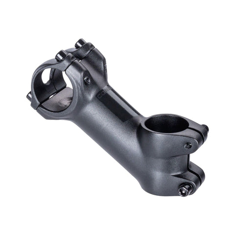 Ahead-Vorbau CONTEC Forge HR in Schwarz, Schaftklemmung und Edelstahlschrauben im Detail