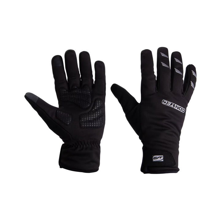 Winterhandschuh CONTEC Frigid TR in schwarz/grau, Paar mit Blick auf Innenhand und Handrücken