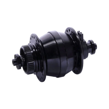 Schwarzer CONTEC Nabendynamo Powerhouse Hub 1 mit Center-Lock-Aufnahme und Hohlachse