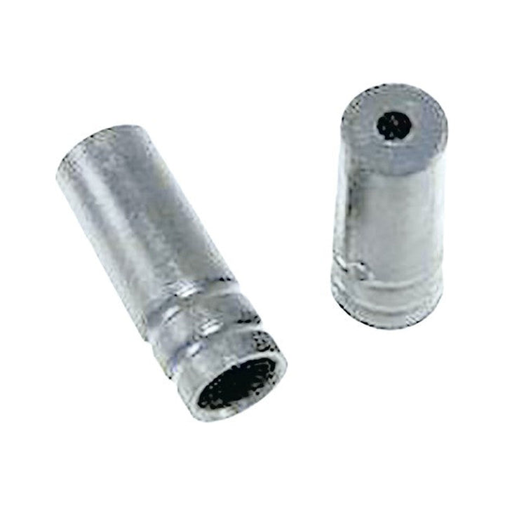 Endhülsen aus Stahl für Schaltzughülle mit 4 mm Durchmesser, silber