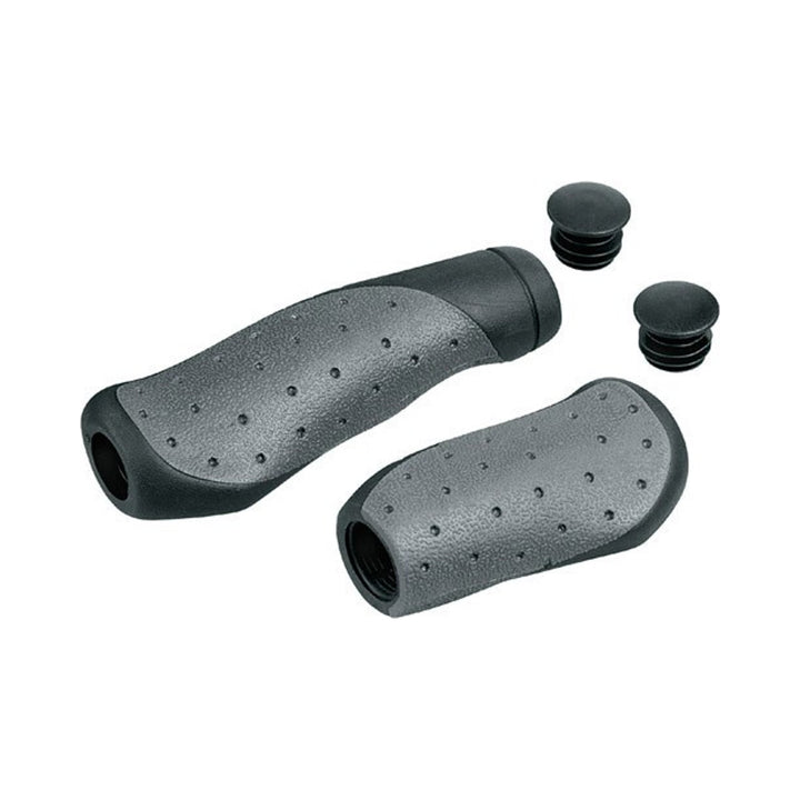 Lenkergriff ERGOTEC Ohio, 135/95 mm für Drehgriffschaltung, TPE mit Gel, schwarz-grau
